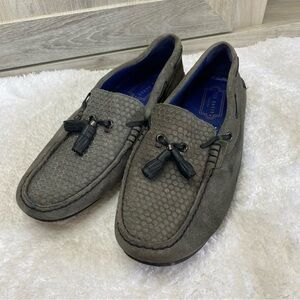 Ted Baker MUDDI Suede Tassel Loafers Slip On Boat Shoe 8 Dark Gray